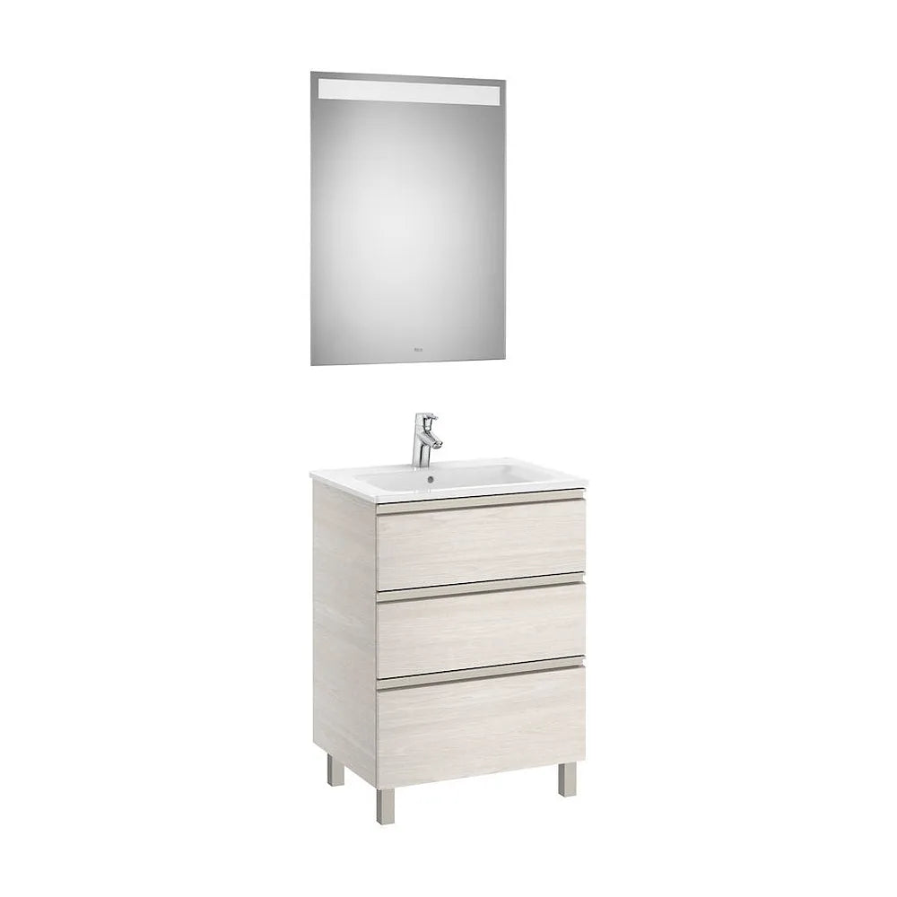 Conjunto de Baño con Lavabo Central de 60 cm Colección The Gap Fresno Roca - Vista 2