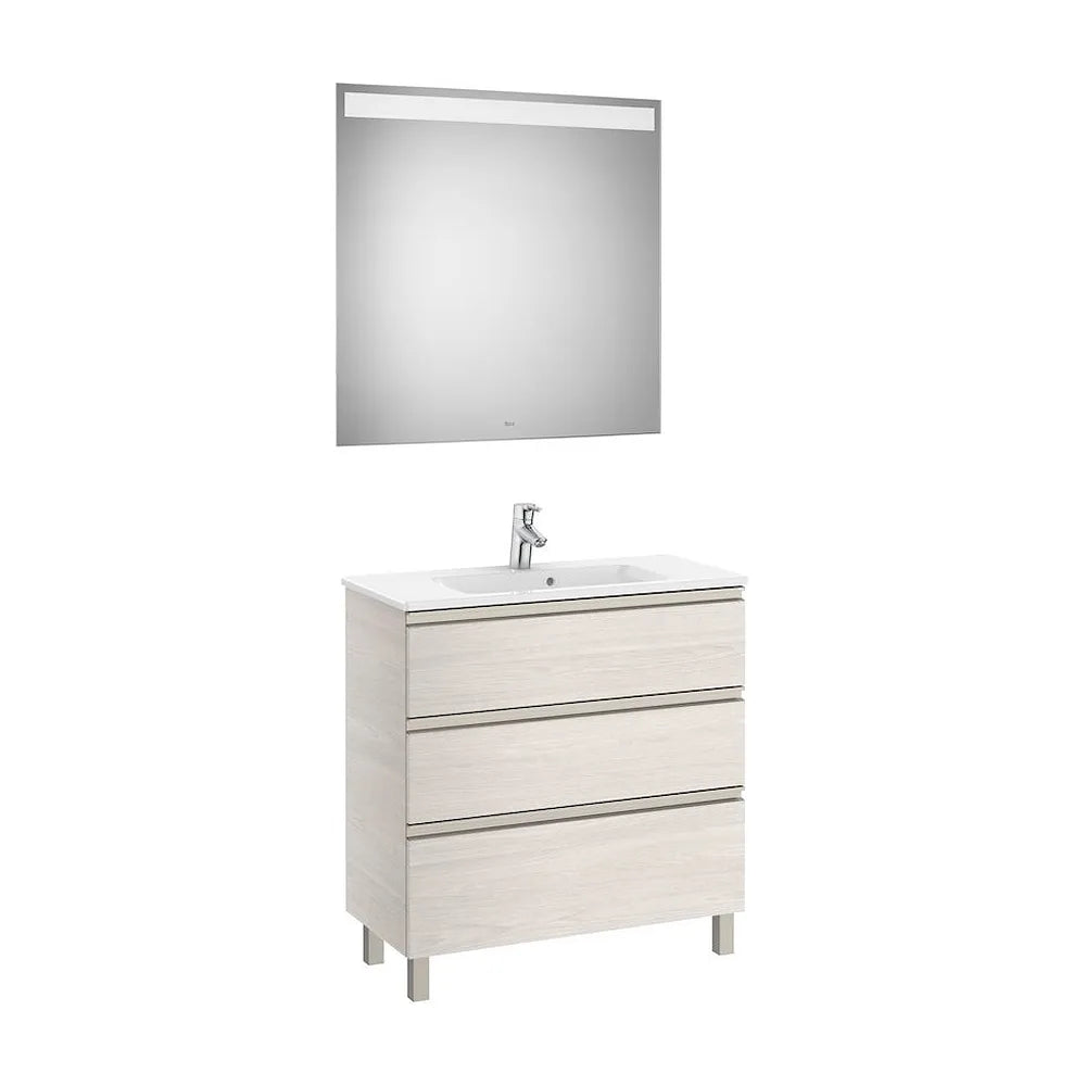 Conjunto de Baño Compacto con Lavabo Central de 80 cm Colección The Gap Fresno Roca - Vista 2