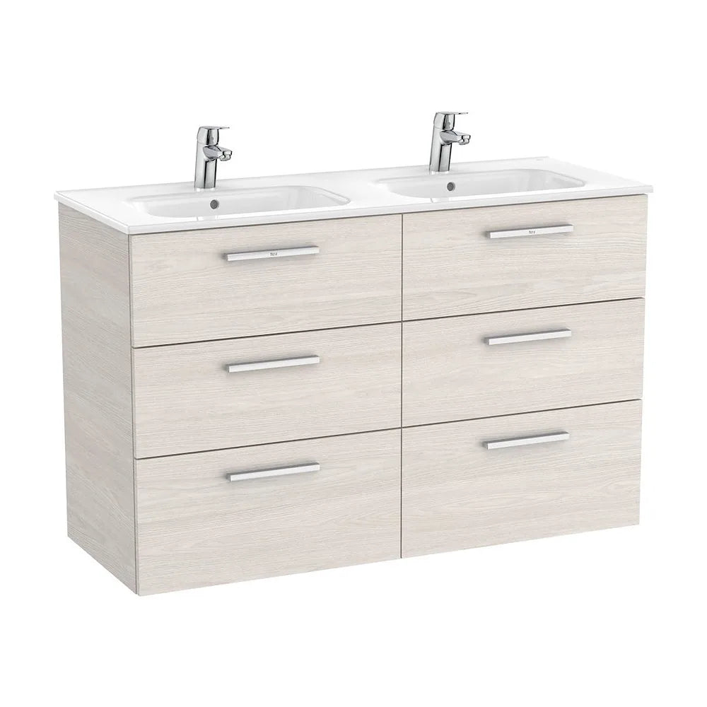 Mueble de Baño con Lavabo Doble Family Victoria de 119 cm Colección Unik Fresno Roca - Vista 1