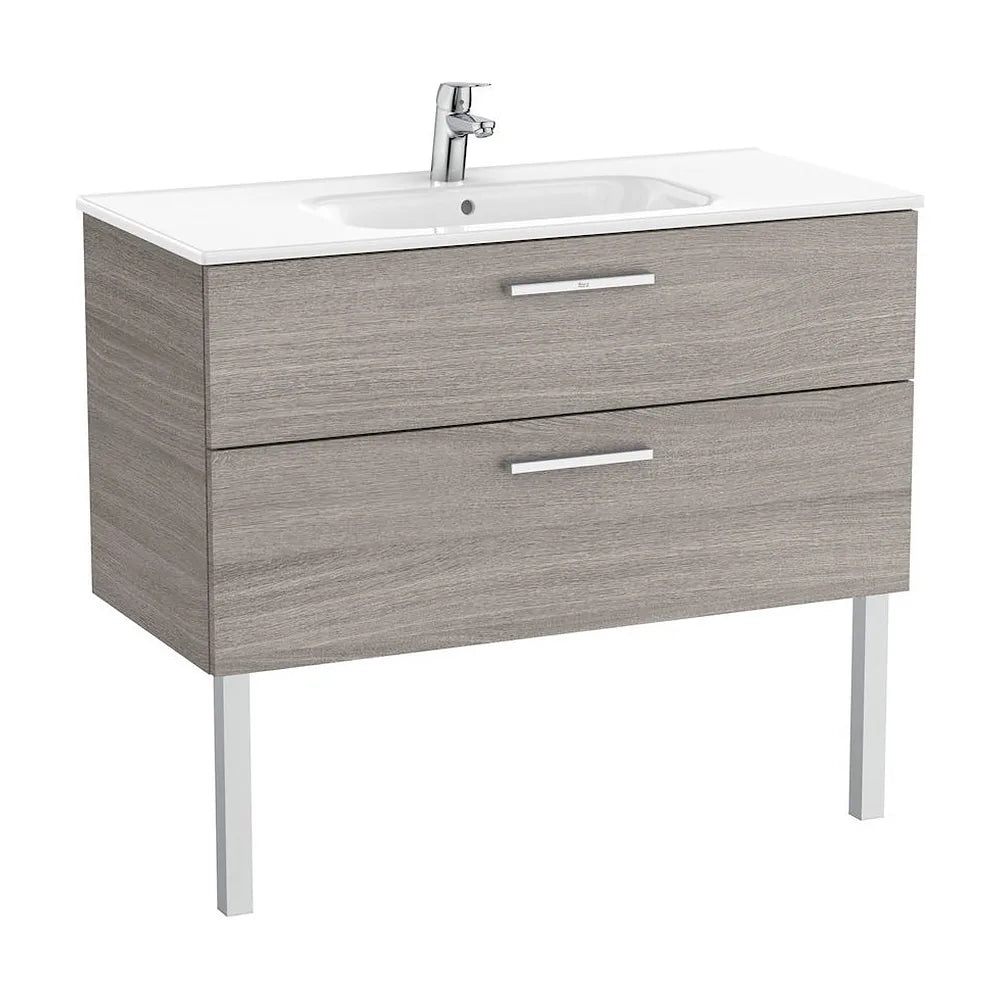 Mueble de Baño con Lavabo Central Victoria de 100 cm Colección Unik Roble Roca - Vista 2