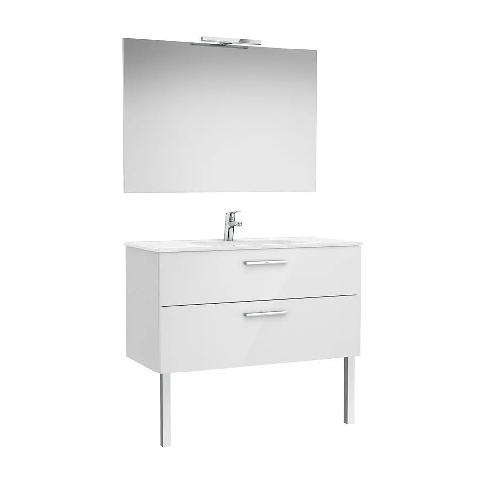 Conjunto de Baño de 100 cm Colección Victoria Blanco Brillo Roca - Vista 2