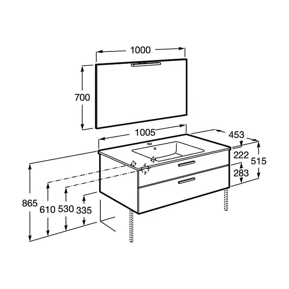 Conjunto de Baño Nórdico de 100 cm Colección Victoria Fresno Roca - Vista 8