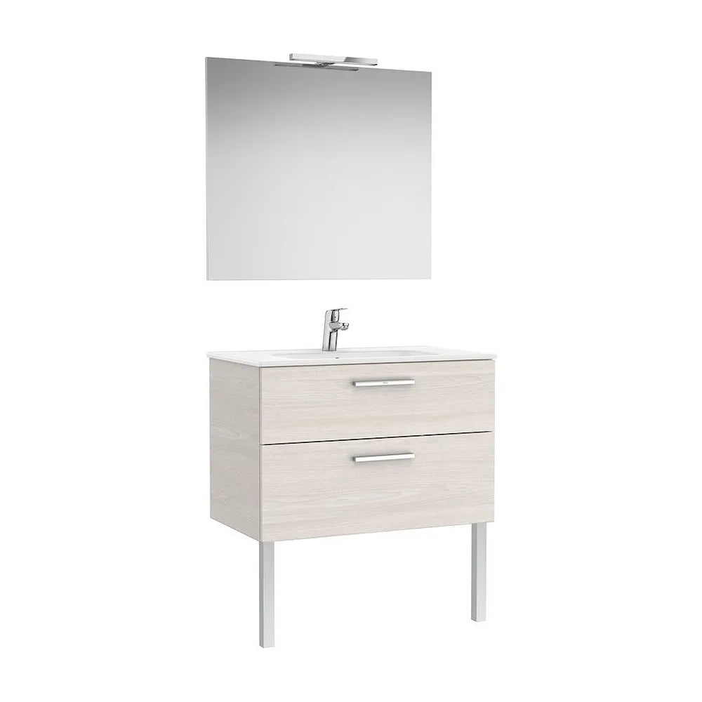 Conjunto de Baño de 2 Cajones de 80 cm Colección Victoria Fresno Roca - Vista 2