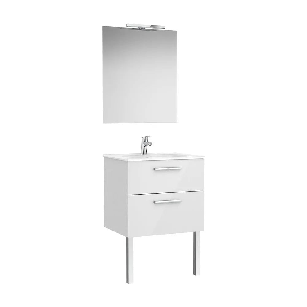 Conjunto de baño de 60 cm con un acabado en color blanco brillo Pack Victoria Roca - Vista 2