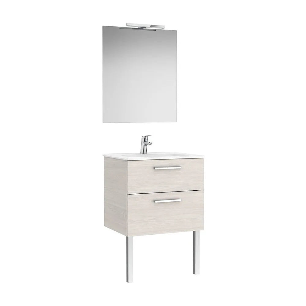 Conjunto de baño de 60 cm con un acabado en color fresno nórdico Pack Victoria Roca - Vista 2