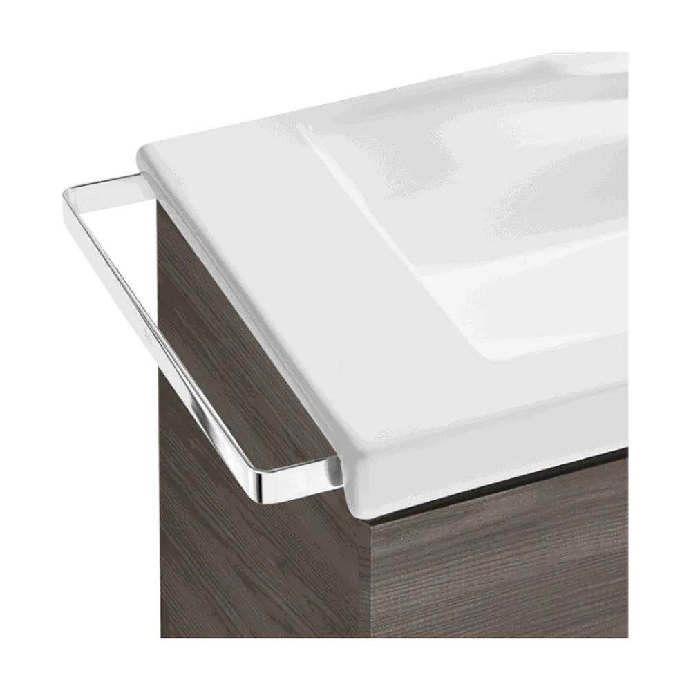 Mueble de Baño con 2 Cajones y Lavabo Izquierdo Unik de 90 cm Colección Prisma Fresno Roca - Vista 3
