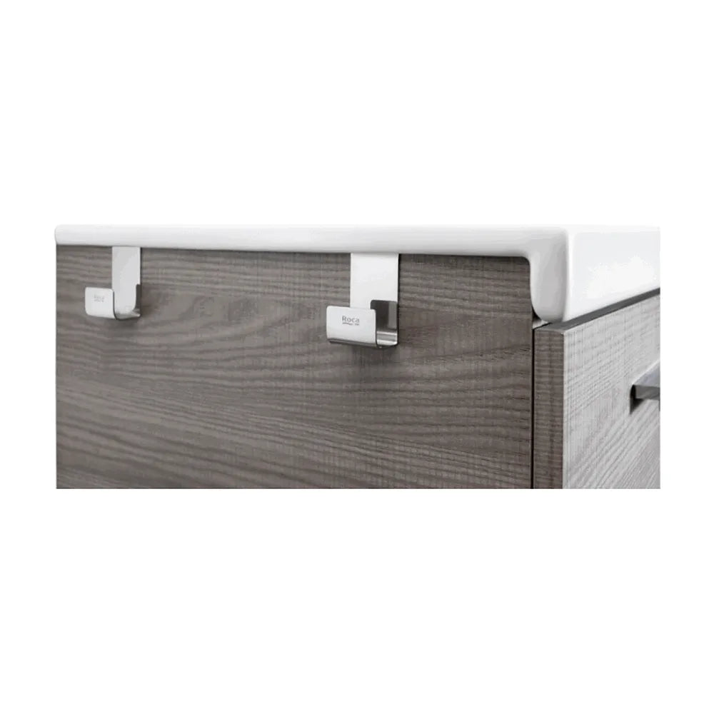 Mueble de Baño con 2 Cajones y Lavabo Izquierdo Unik de 90 cm Colección Prisma Fresno Roca - Vista 7