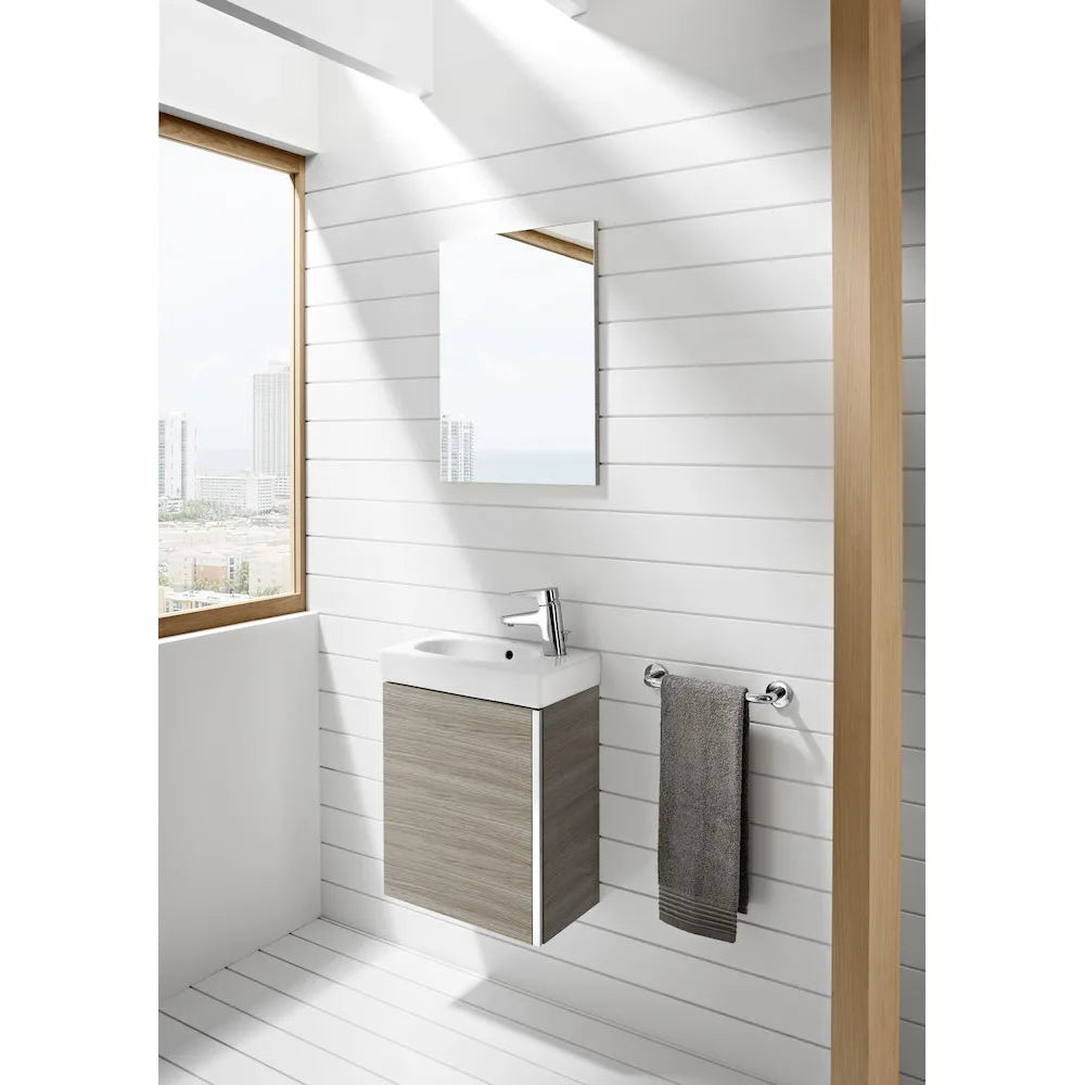 Mueble de baño con lavabo suspendido de 45 cm de ancho en color Arena Texturizado Unik Mini Roca - Vista 2