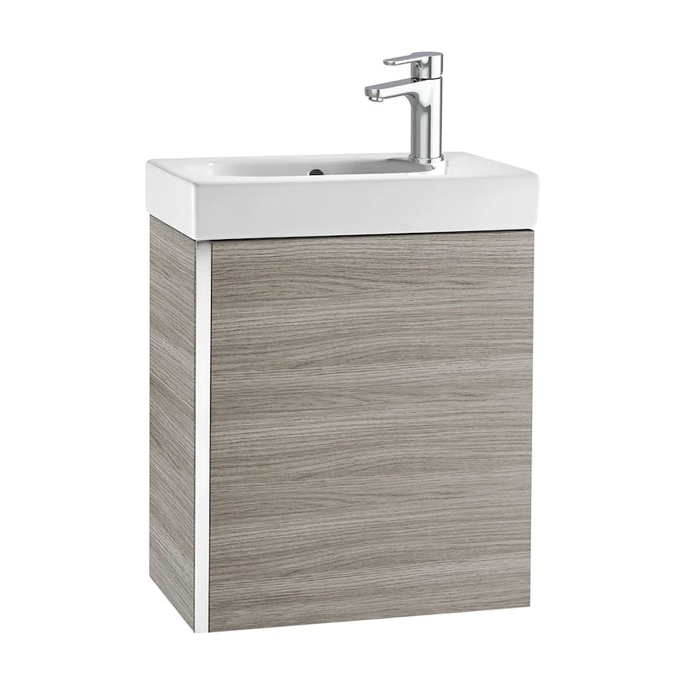 Mueble de baño con lavabo suspendido de 45 cm de ancho en color Arena Texturizado Unik Mini Roca - Vista 1