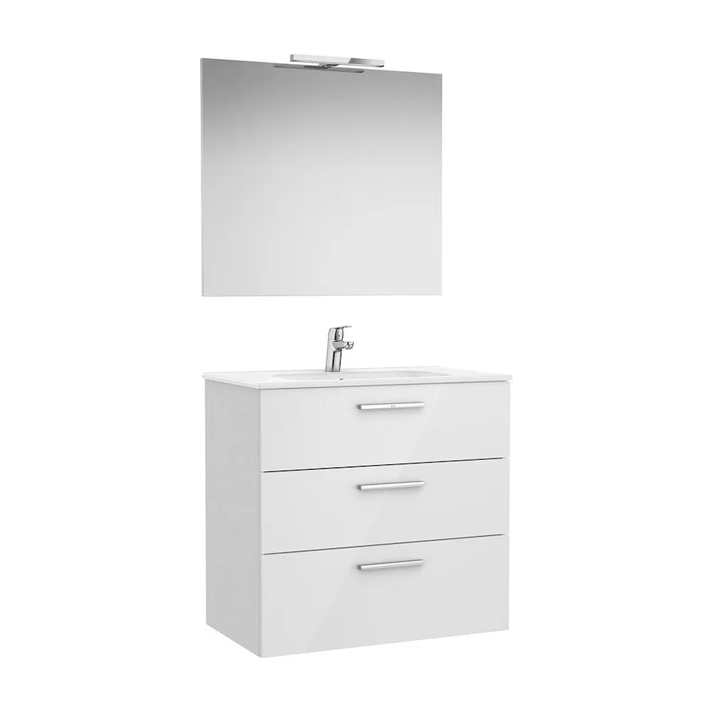 Conjunto de Baño Family de 80 cm Colección Victoria Blanco Brillo Roca - Vista 1
