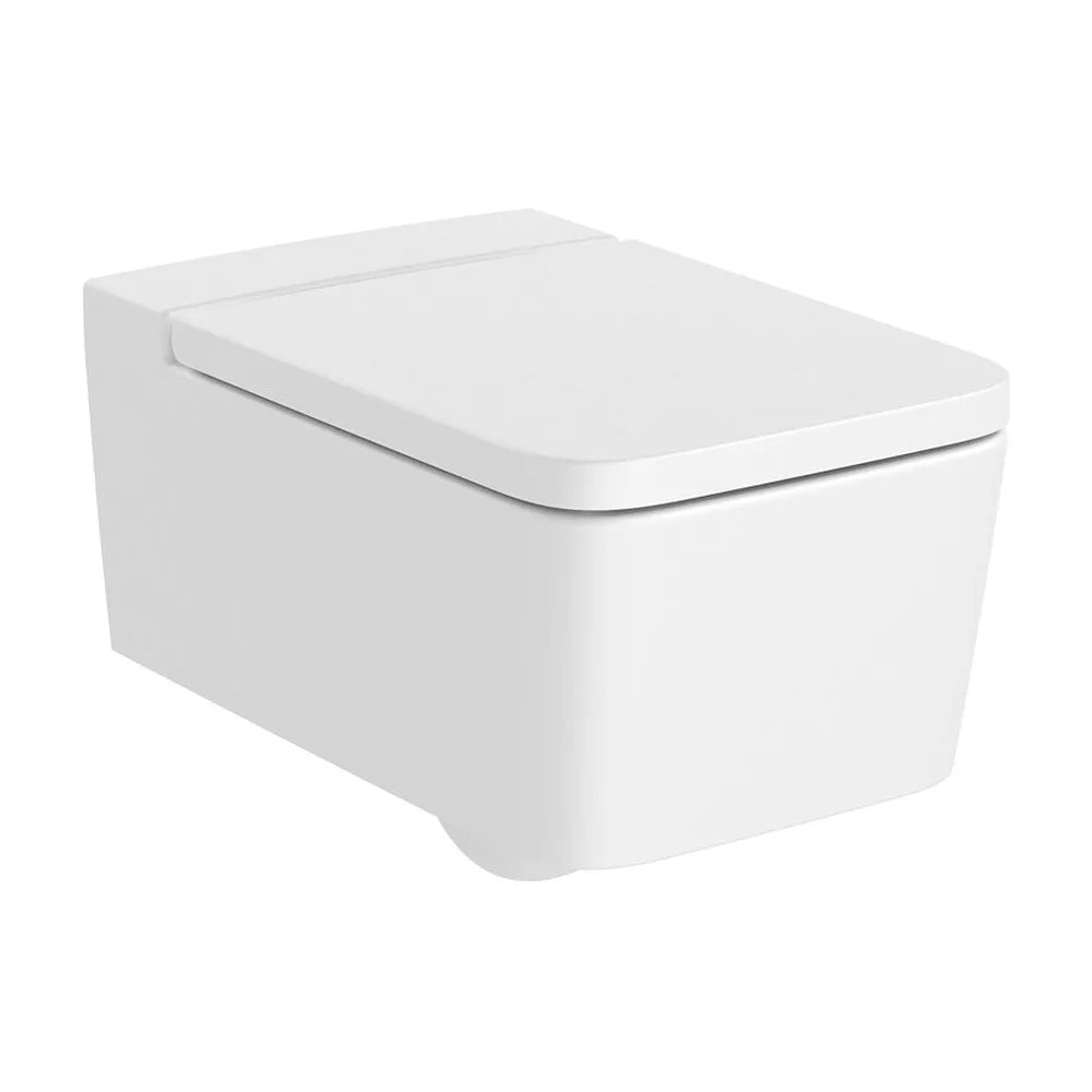 Inodoro Suspendido Rimless Square Salida Horizontal Inspira Blanco Mate Roca - Vista 1