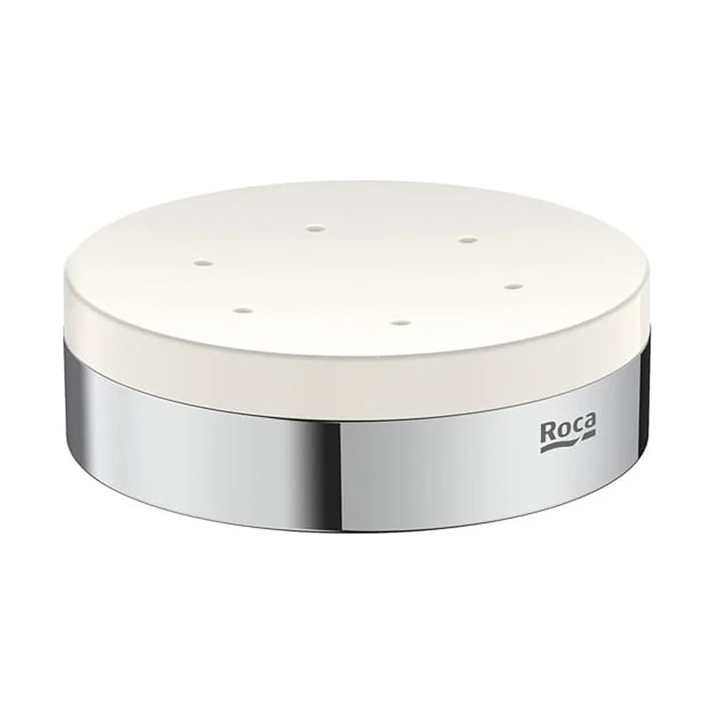 Jabonera de Encimera para Baño de Metal Cromado Round Hotels Roca - Vista 1