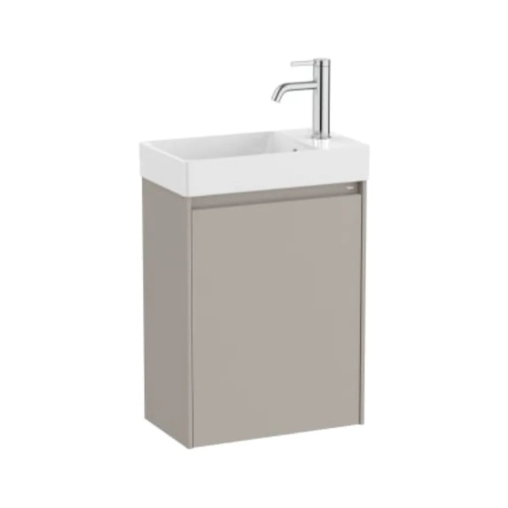 Mueble de baño con lavabo de 45 cm de ancho en color arena mate Unik Ella Ona Roca - Vista 1