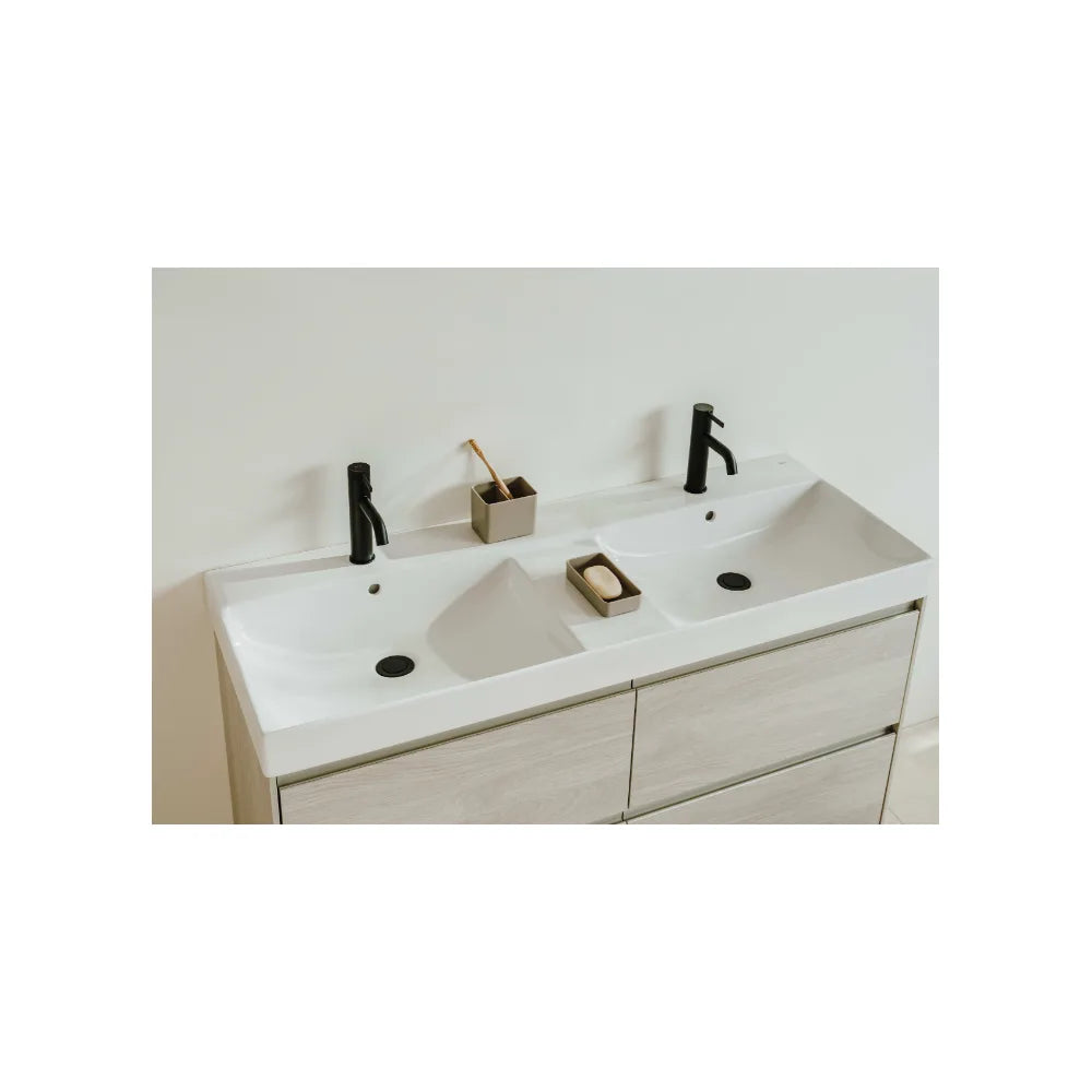 Conjunto de Baño de Doble Lavabo Arena Mate de 120 cm Colección Ona Roca - Vista 2