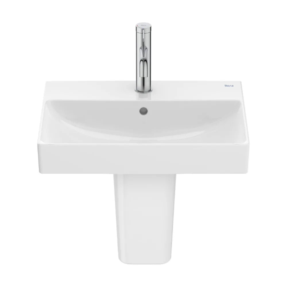 Lavabo Mural de Fineceramic con Semi Pedestal Ona 50 cm Blanco Roca - Vista 1