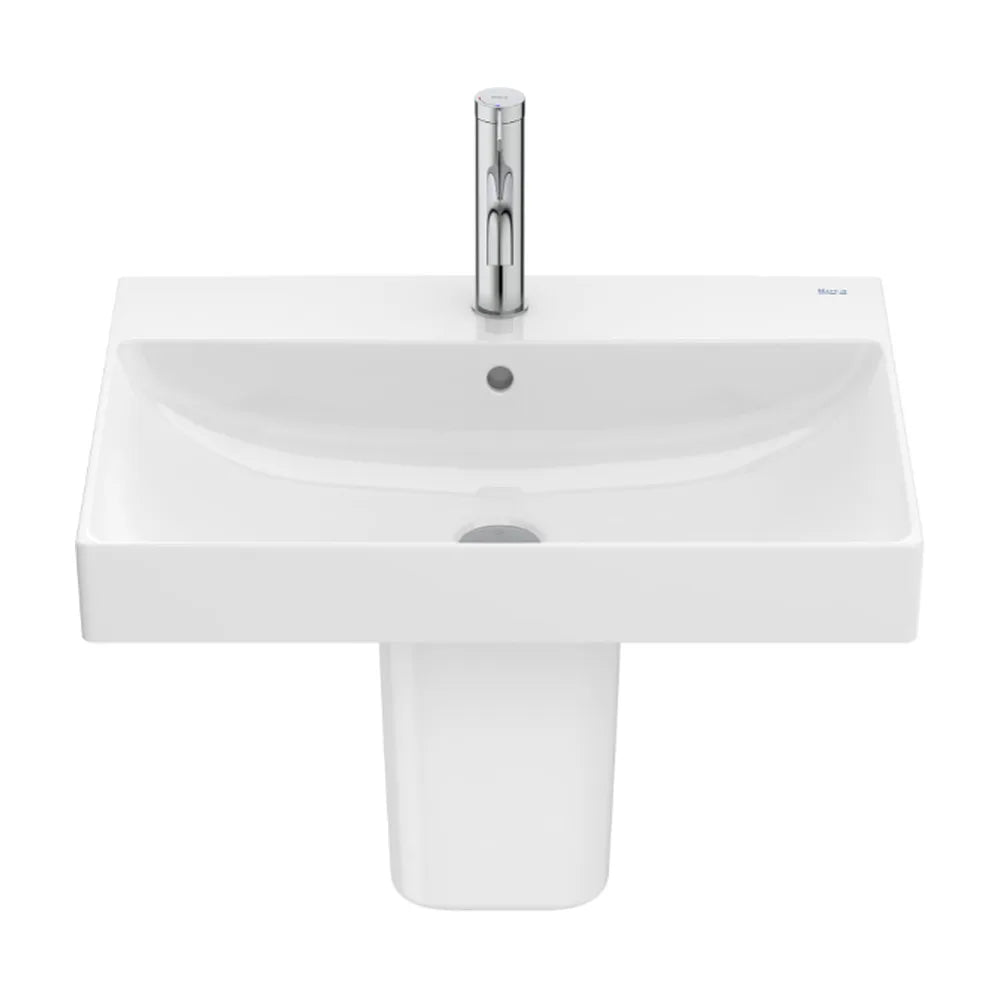 Lavabo de Porcelana con Semipedestal Ona 60 cm Blanco Roca - Vista 1
