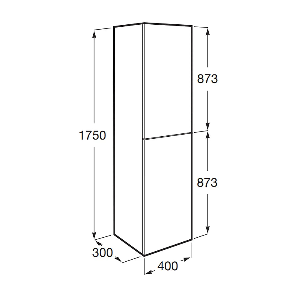 Mueble Auxiliar con Una Puerta Claro Delta de 40 cm Colección Ona Roble Roca - Vista 3