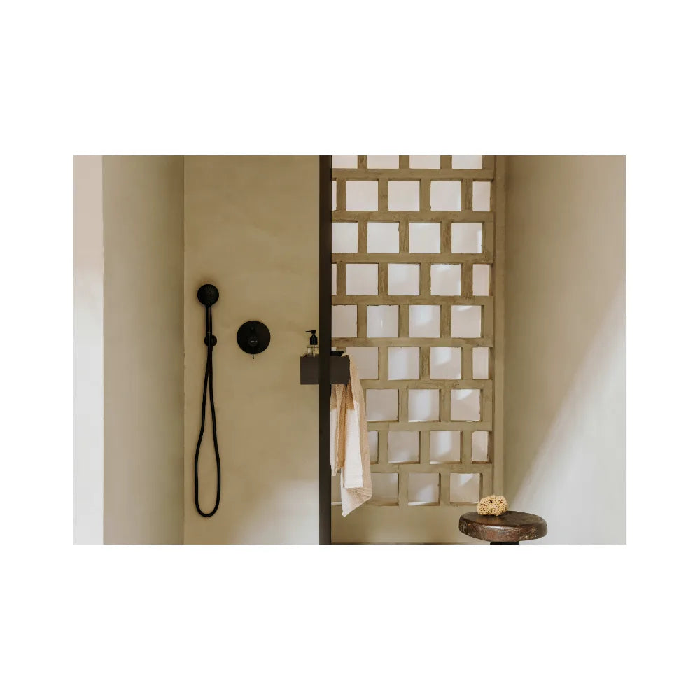 Mezclador para baño-ducha empotrable de 16cm de diámetro color negro mate Ona Roca - Vista 3
