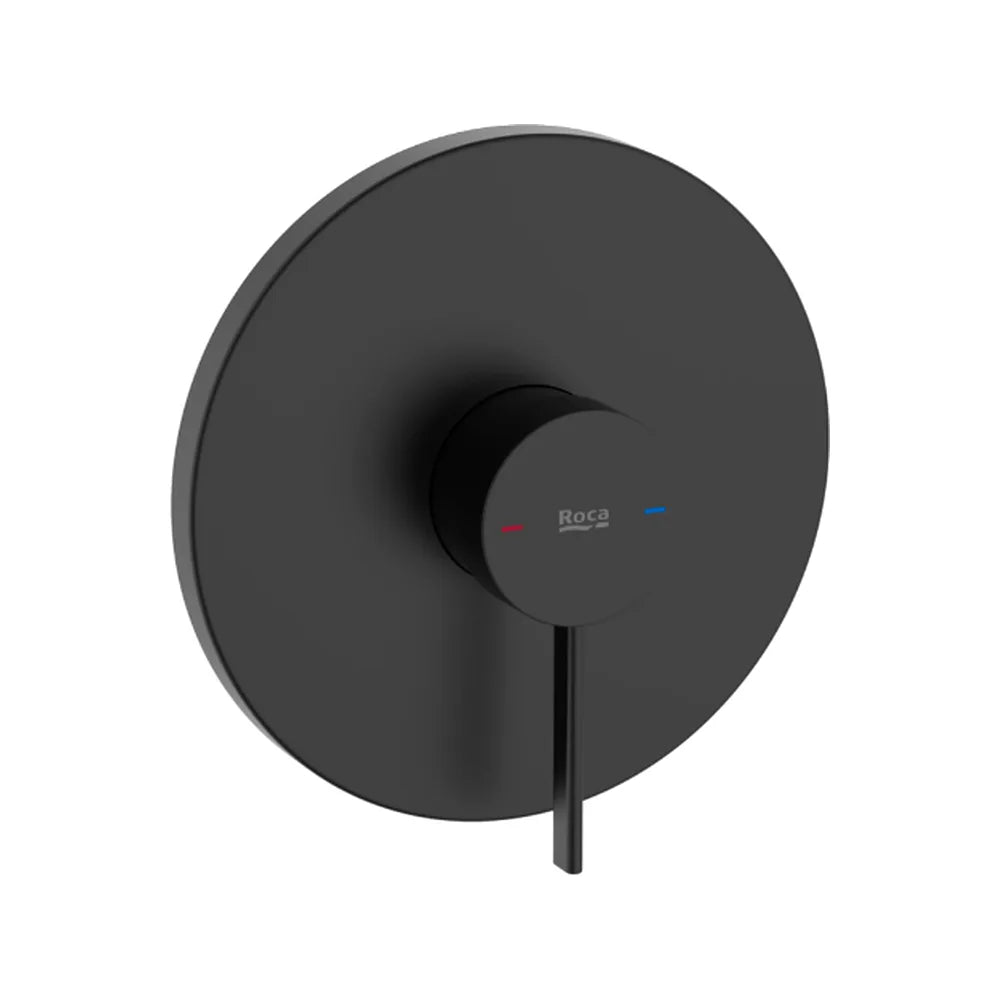 Grifo monocomando para ducha y empotrable fabricado en latón y plástico negro mate Ona Roca - Vista 1