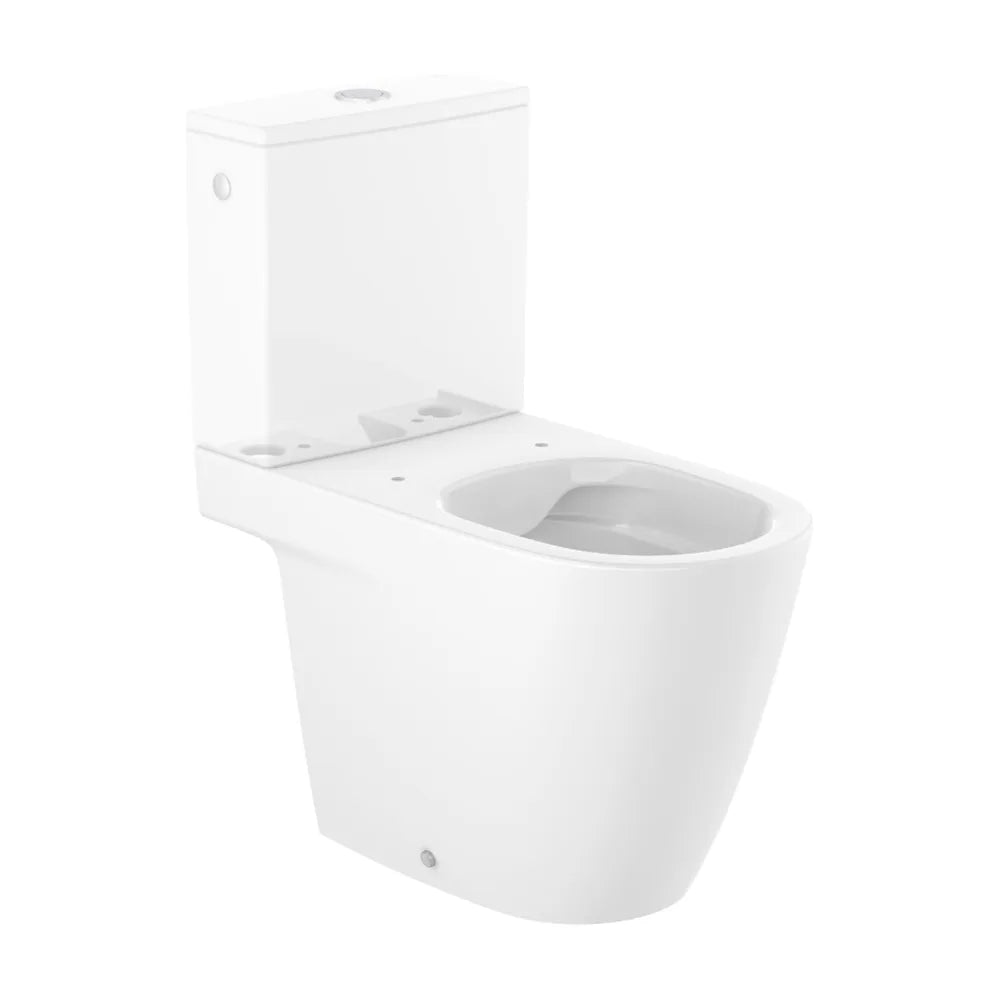 Inodoro Redondo Tanque Bajo y Salida Dual Brillante y Rimless Ona Blanco Roca - Vista 2
