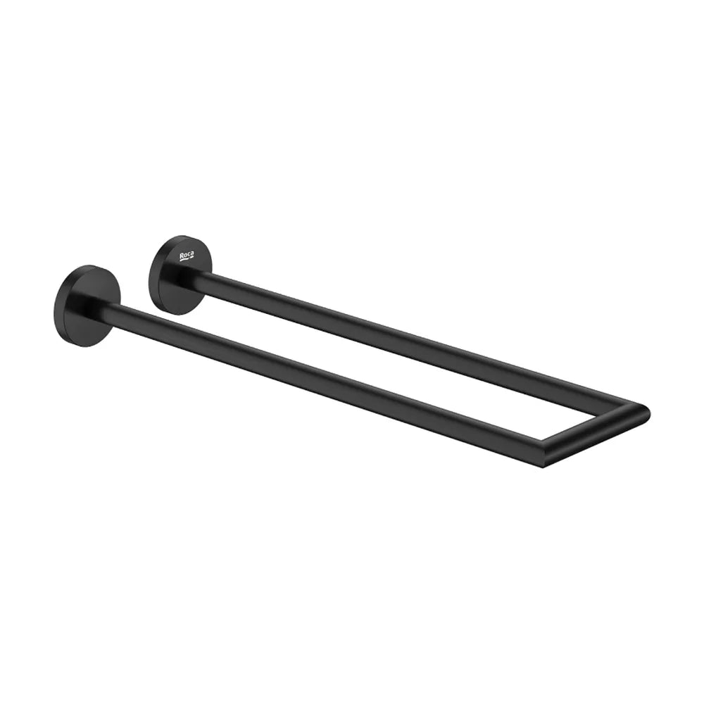 Toallero de Metal Doble Recto en Round Hotels Negro Roca - Vista 1