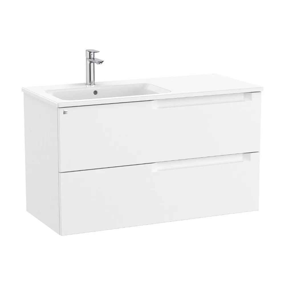 Mueble de Baño con Lavabo a Izquierda de 100 cm Colección Aleyda Blanco Mate Roca - Vista 1