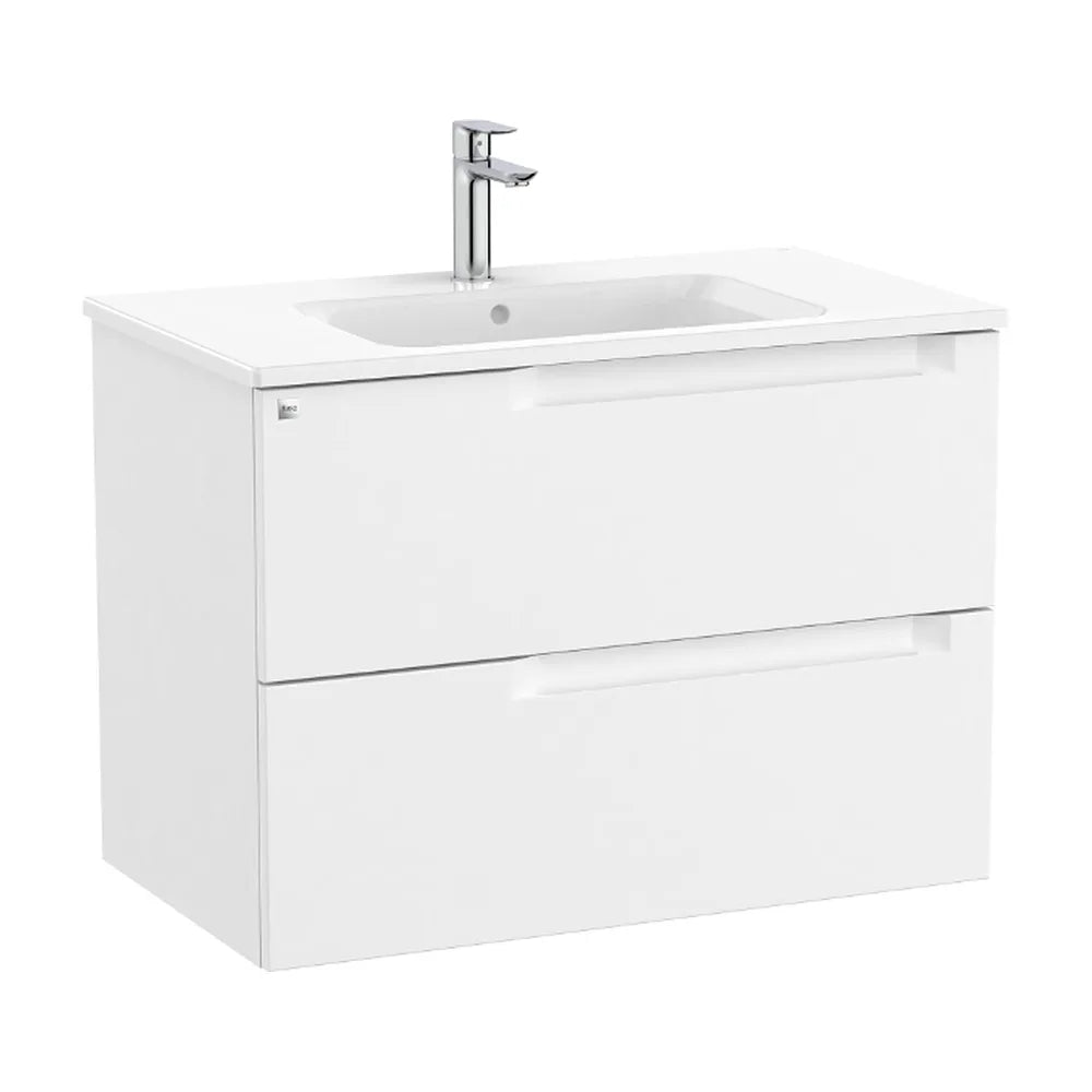 Mueble de Baño con Lavabo Centrado de 80 cm Colección Aleyda Blanco Mate Roca - Vista 1