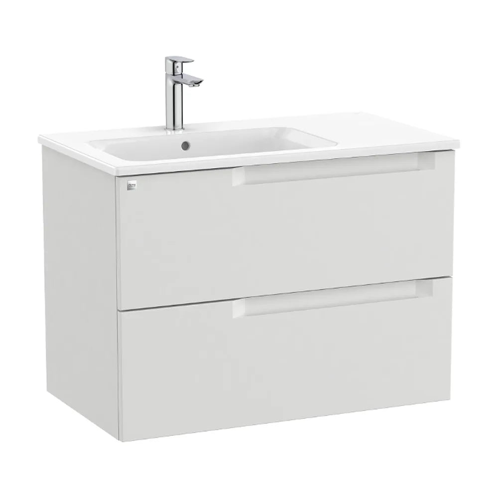 Mueble de Baño con Lavabo a Izquierda Gris Piedra de 80 cm Colección Aleyda Roca - Vista 1