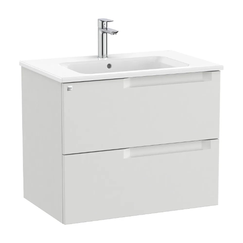 Mueble de baño con lavabo centrado de 70 cm de ancho en color gris piedra Aleyda Roca - Vista 1