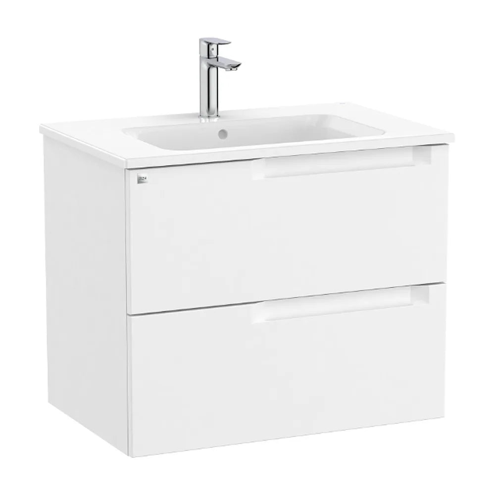 Mueble de baño con lavabo centrado de 70 cm de ancho en color blanco mate Aleyda Roca - Vista 1