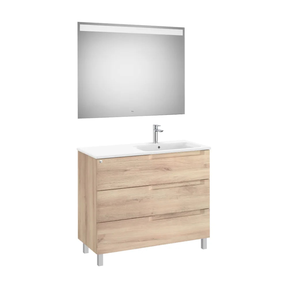 Conjunto Lavabo a Derecha Madera Aleyda 100 cm Beige Roca - Vista 1