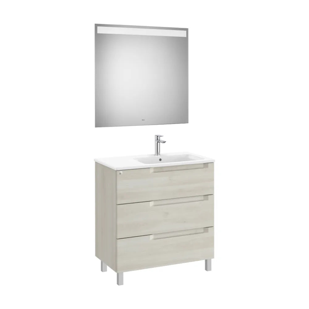 Conjunto Lavabo a Derecha Madera Aleyda 80 cm Blanco Roca - Vista 1