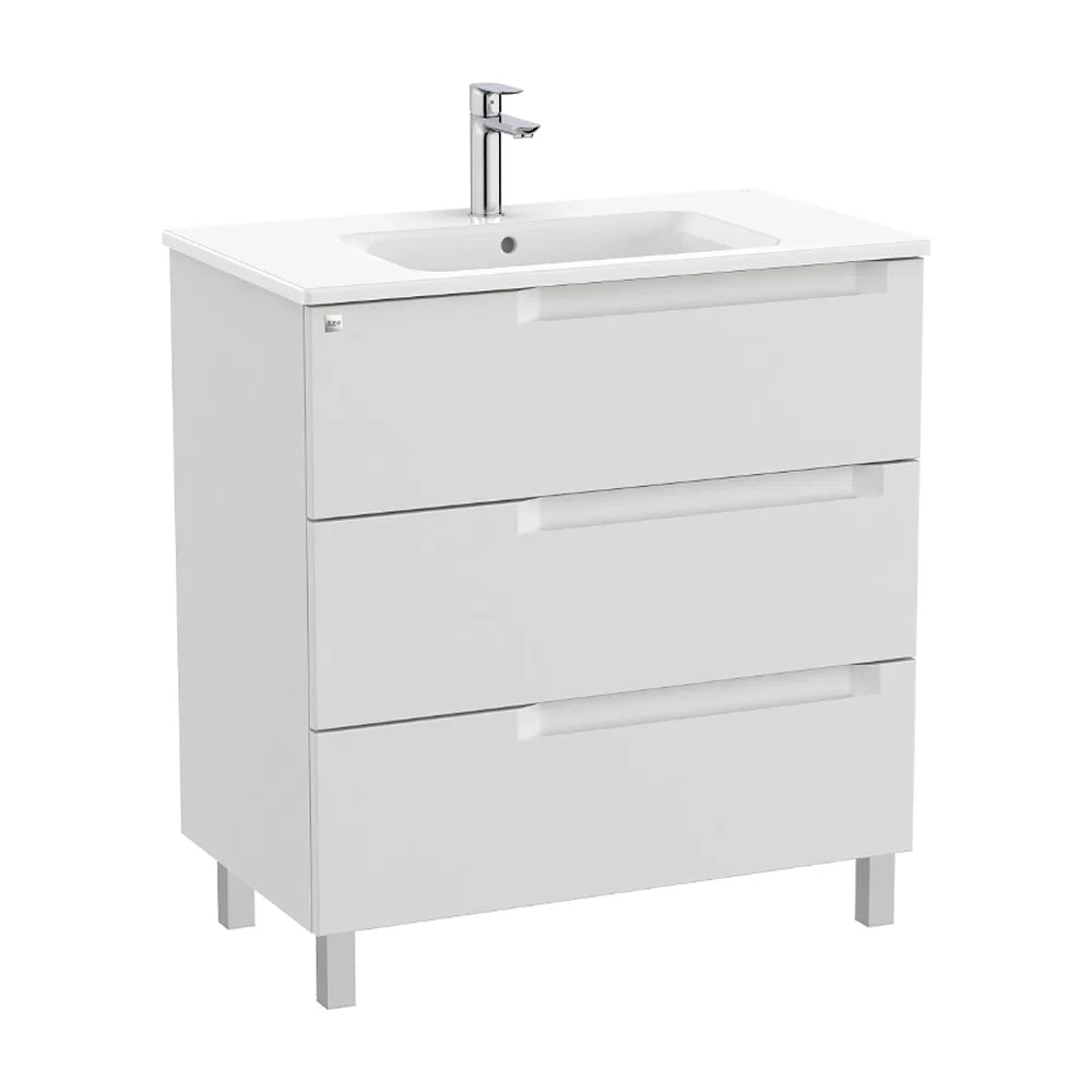 Mueble de baño con lavabo centrado 80 cm de ancho en color gris piedra Aleyda Roca - Vista 1