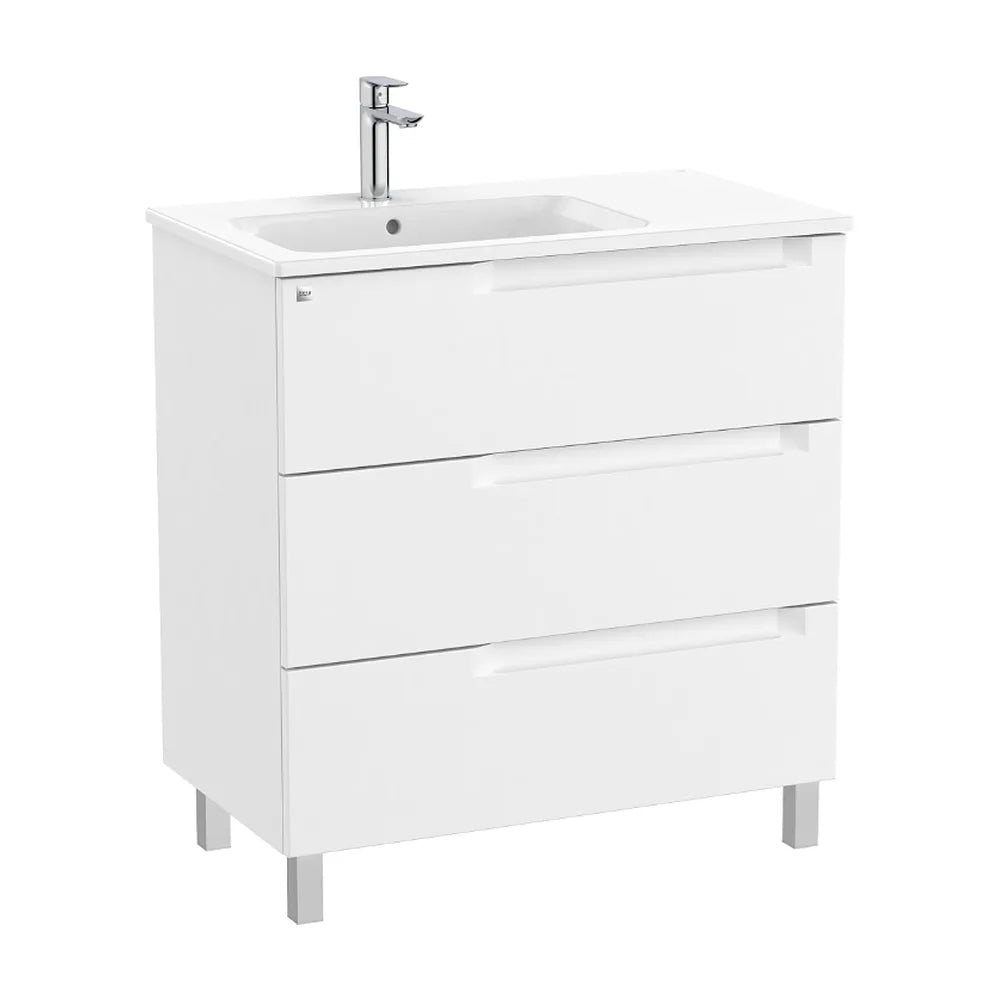 Mueble de Baño con Lavabo a la Izquierda de 80 cm Colección Aleyda Blanco Mate Roca - Vista 1
