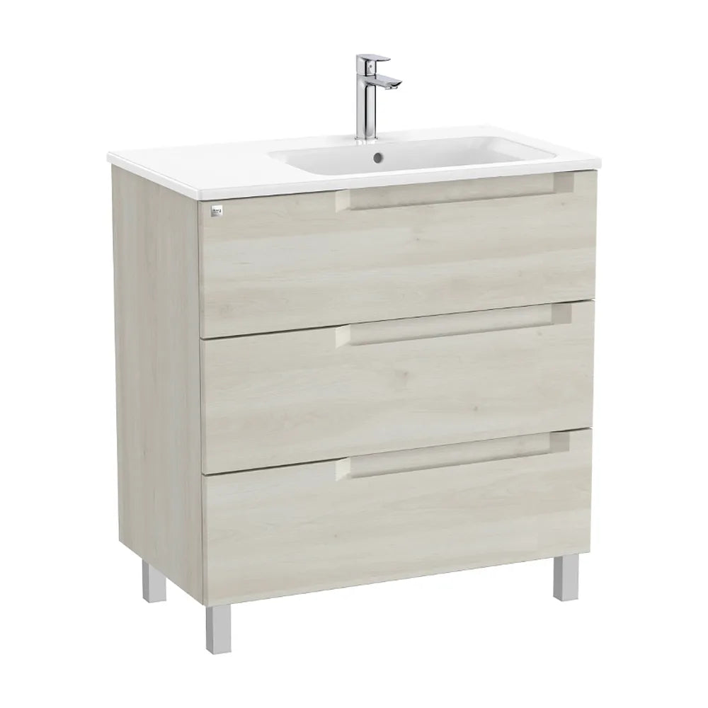 Mueble de Baño con Lavabo a la Derecha Madera de 80 cm Colección Aleyda Blanco Roca - Vista 1