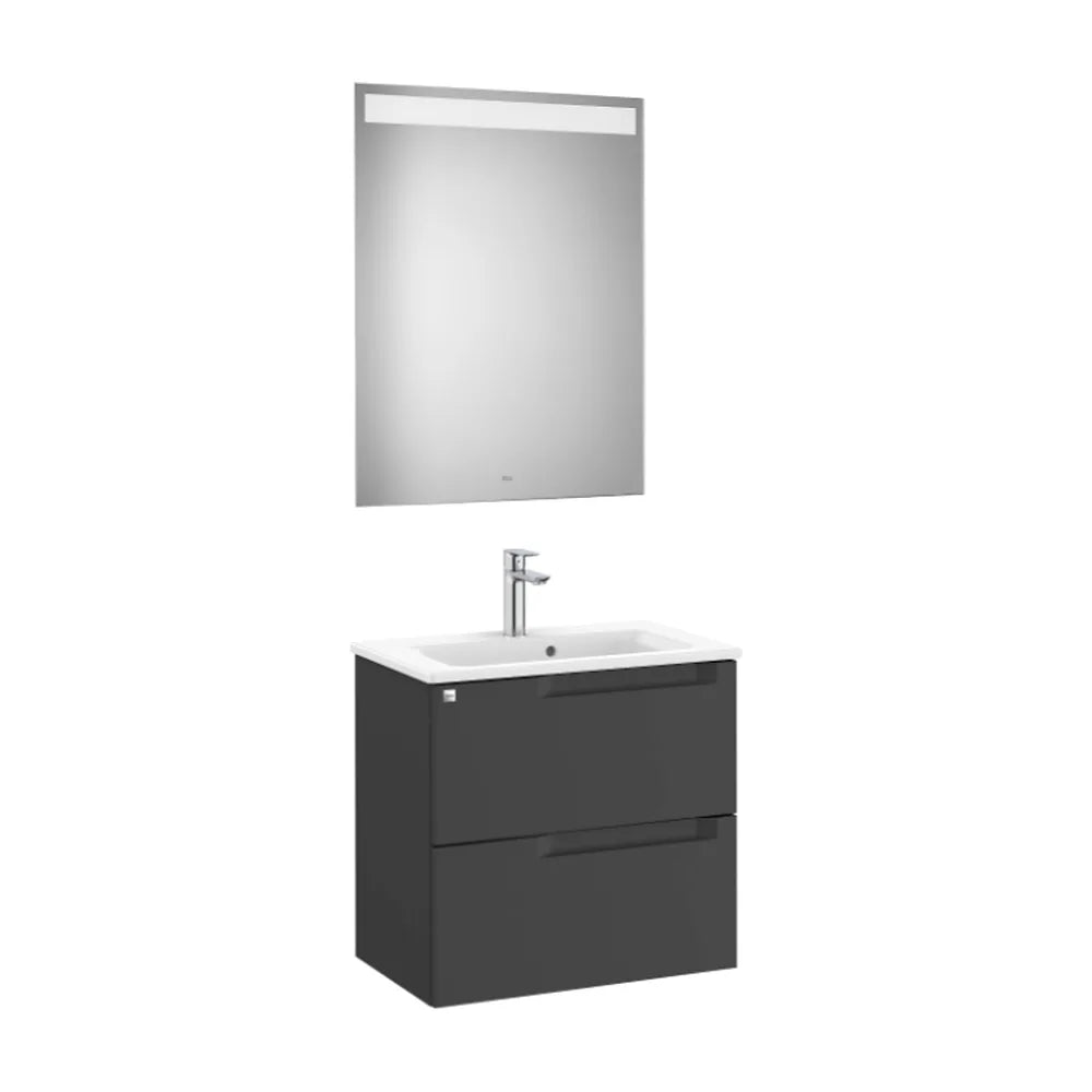 Conjunto de Lavabo Centrado Aleyda 60 cm Negro Mate Roca - Vista 1