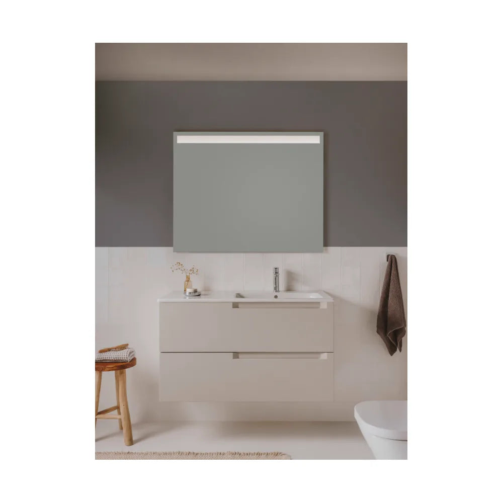 Mueble de Baño con Lavabo Centrado Madera de 60 cm Colección Aleyda Blanco Roca - Vista 2