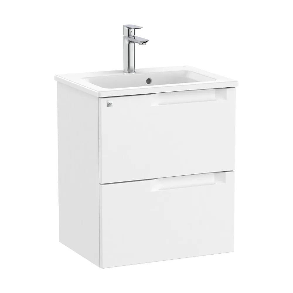 Mueble de baño de 50 cm de ancho con lavabo centrado en color blanco mate Aleyda Roca - Vista 1