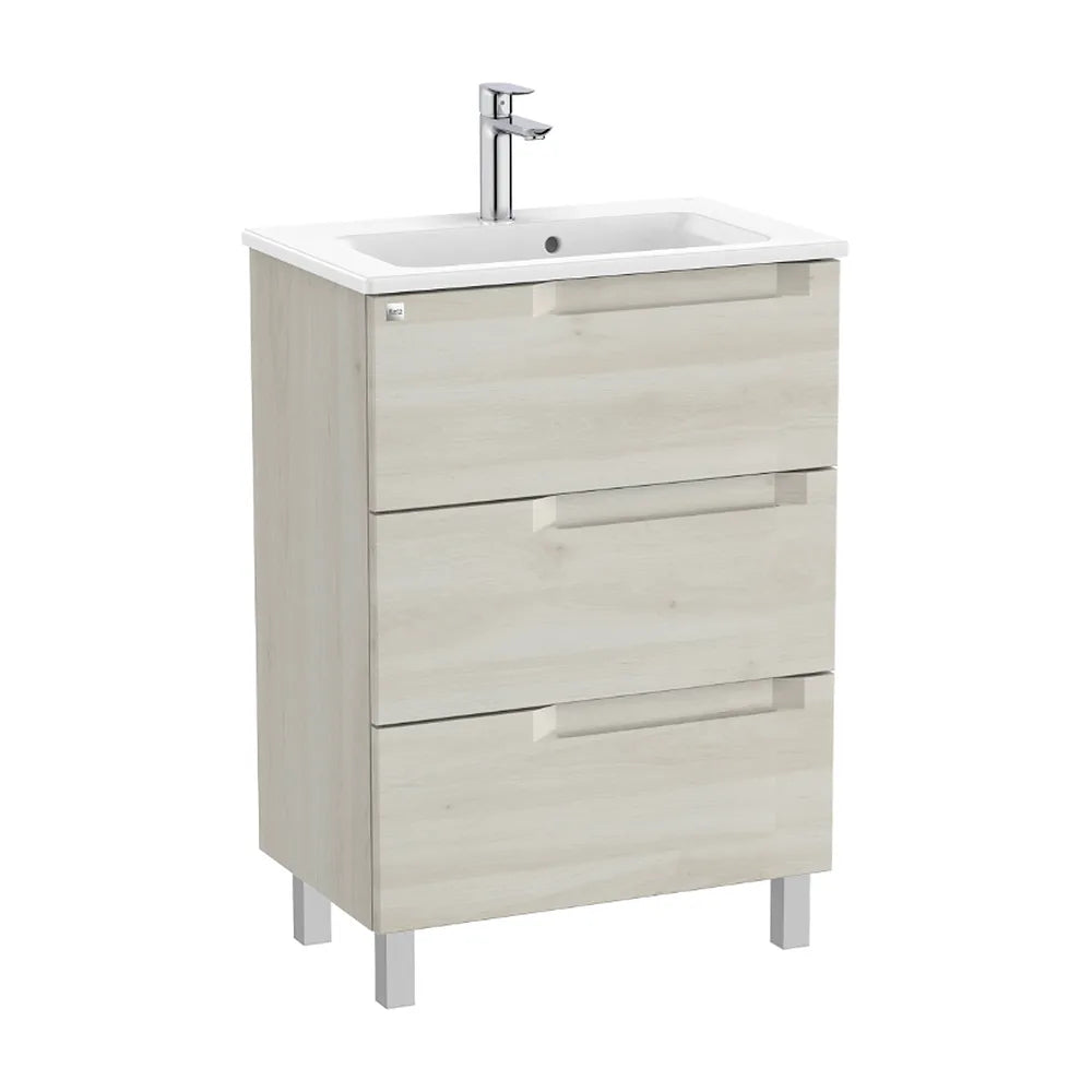 Mueble de Baño con Lavabo Compacto Madera de 60 cm Colección Aleyda Blanco Roca - Vista 1