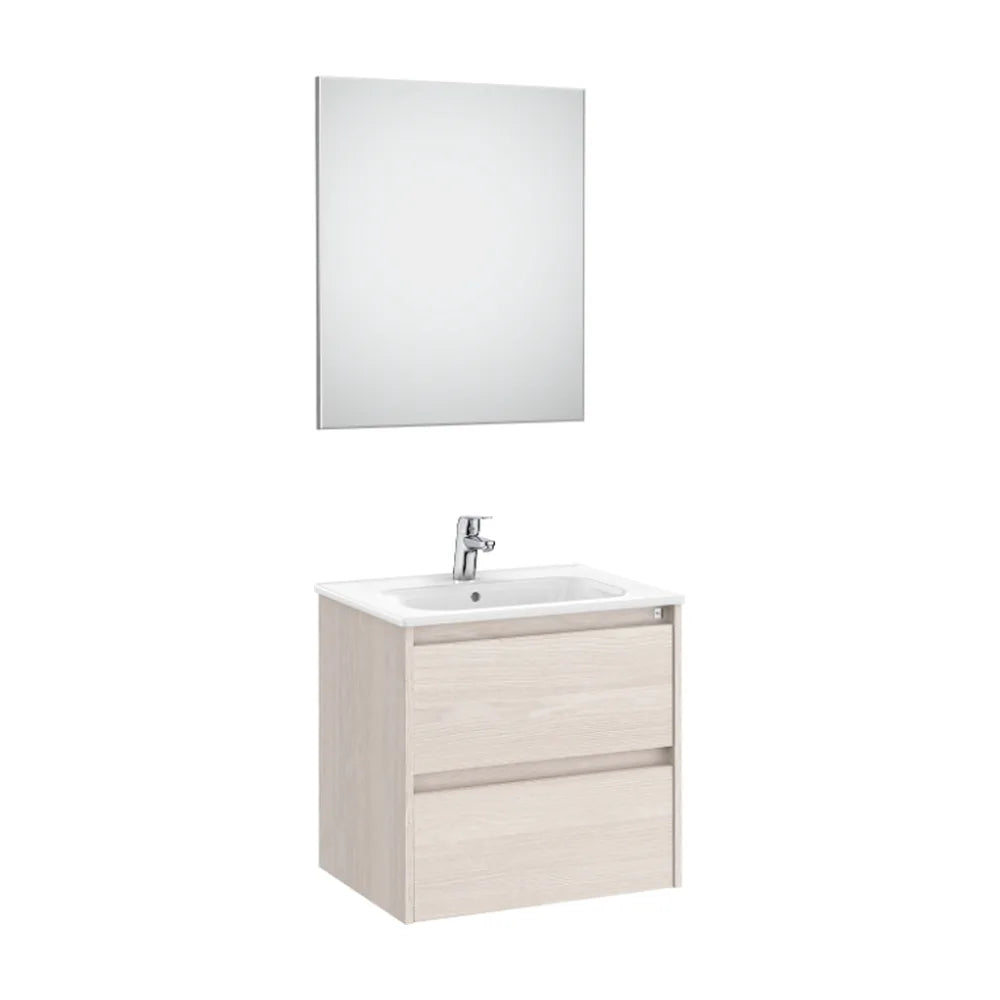 Conjunto de Lavabo de 2 Cajones Nórdico Tenet 60 cm Fresno Roca - Vista 1