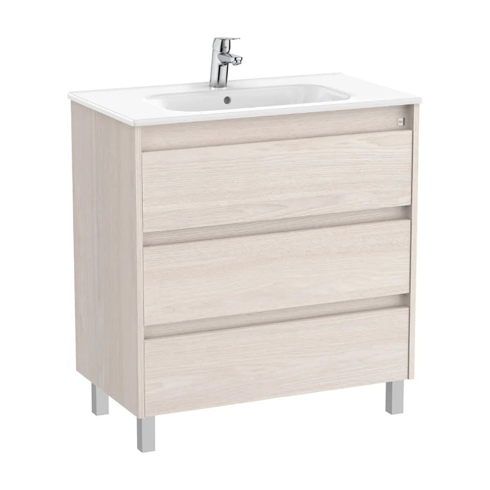 Mueble de Baño con Lavabo y 3 Cajones Nórdico de 80 cm Colección Tenet Fresno Roca - Vista 1