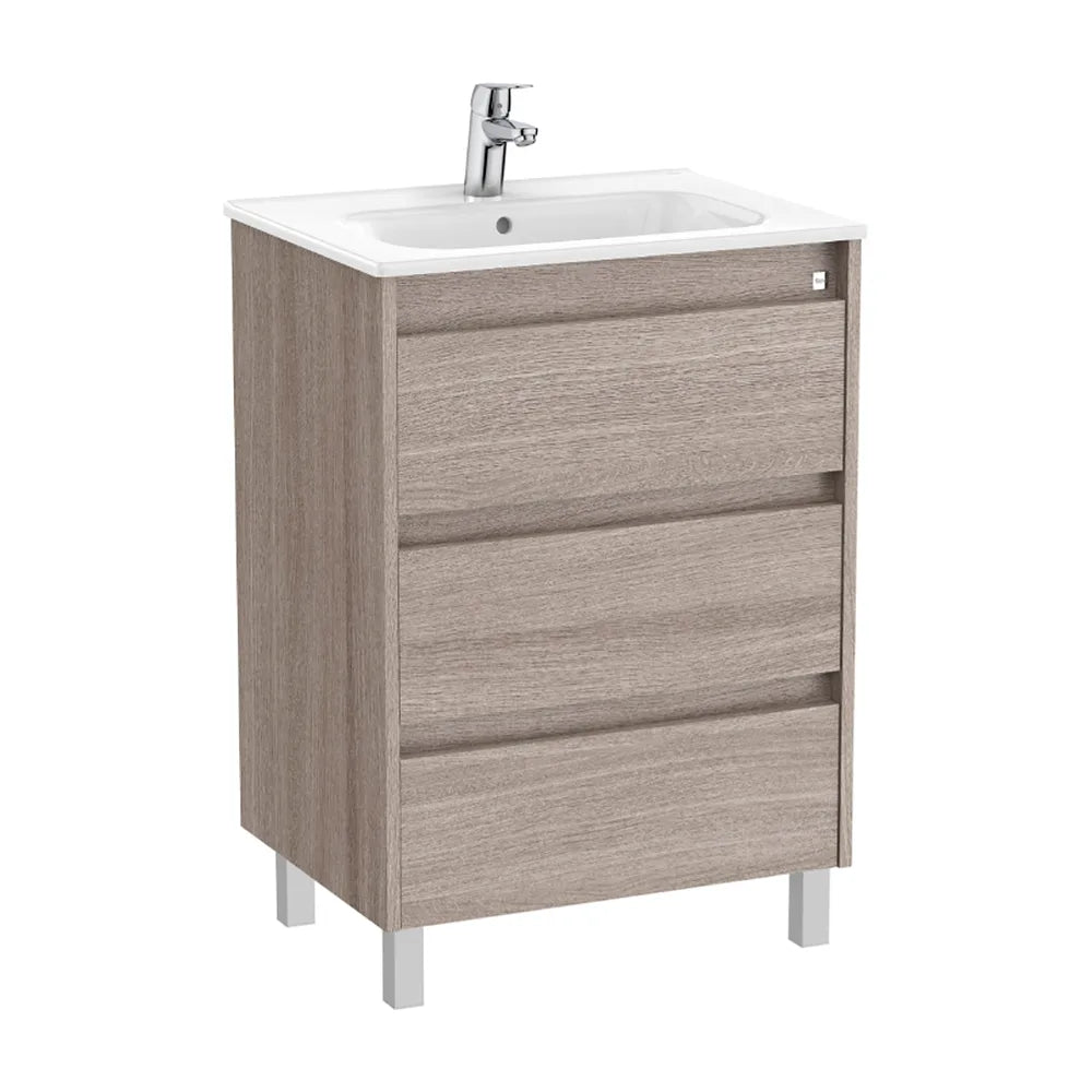 Mueble de Baño con Lavabo y 3 Cajones City de 60 cm Colección Tenet Roble Roca - Vista 1