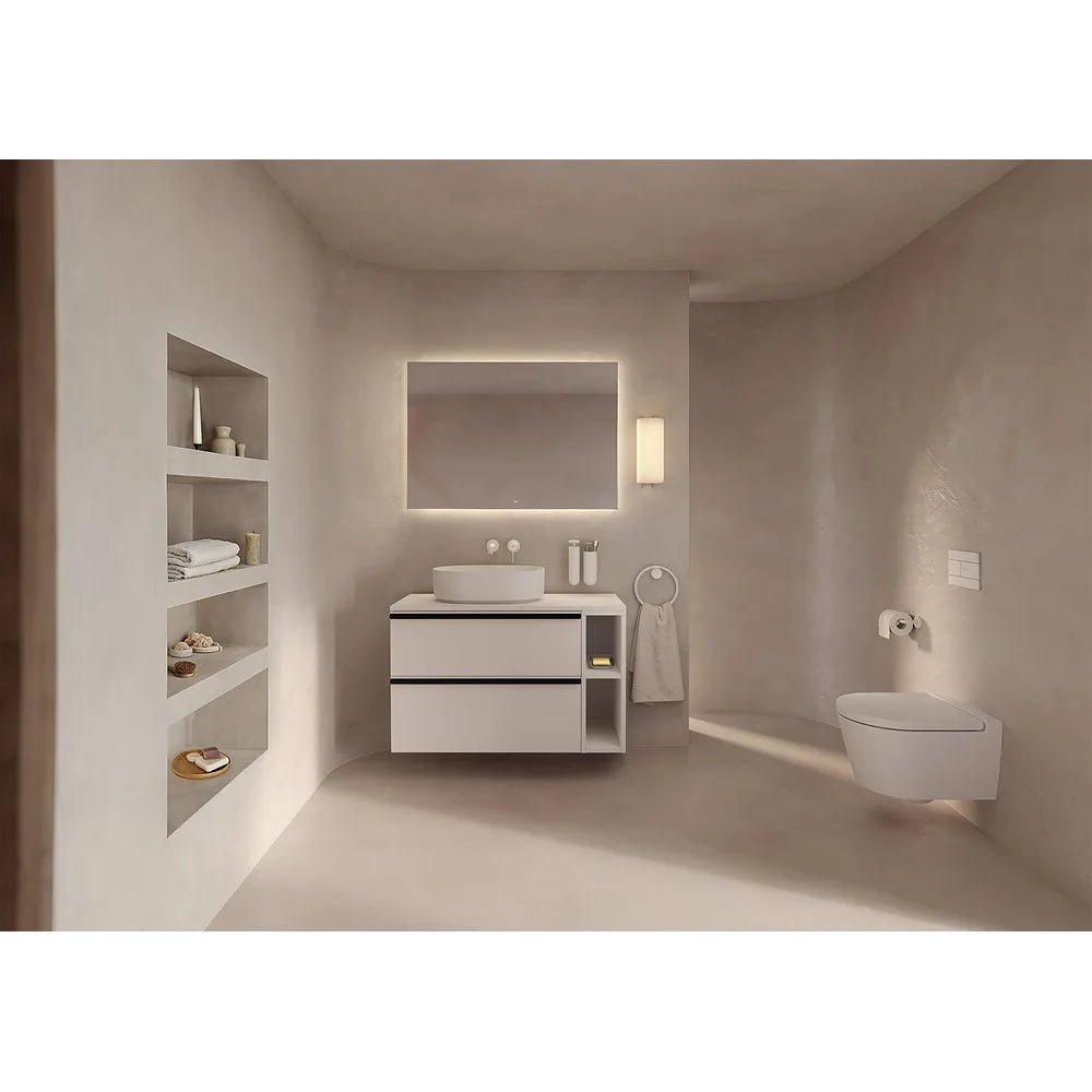 Espejo rectangular con luz perimetral de 100x80 cm Luna Roca - Vista 4