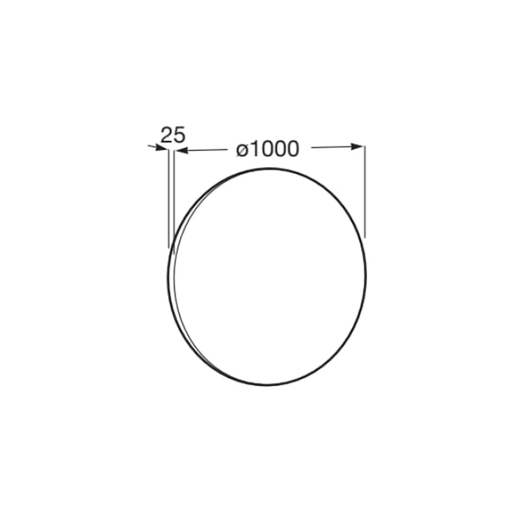 Espejo de cristal templado con luz perimetral y un diseño circular de 100 cm Luna Roca - Vista 2