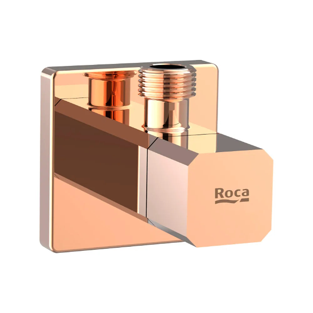 Llave de corte 1/2"-3/8" para cierre de paso por tubería oro rosado Aqua Square Roca - Vista 1