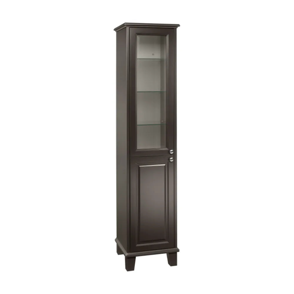 Mueble auxiliar módulo de una columna reversible con patas y cristalera gris oscuro mate Carmen de Roca - Vista 1