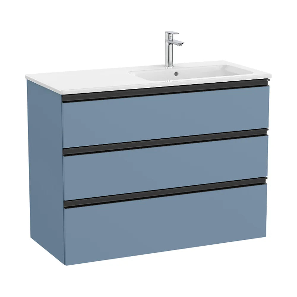 Mueble de Baño con Lavabo a la Derecha Azul Mate Unik de 100,5 cm Colección The Gap Roca - Vista 1
