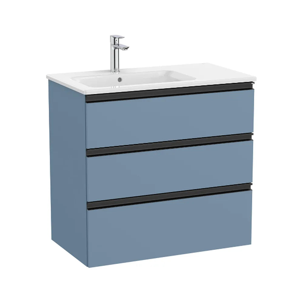 Mueble de Baño con Lavabo a la Izquierda y Azul Mate Unik de 80,5 cm Colección The Gap Roca - Vista 1