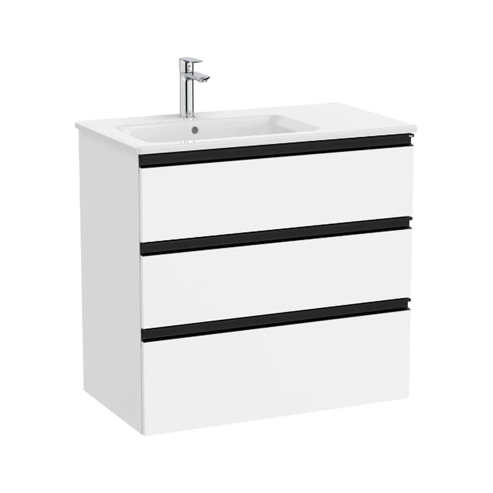 Mueble de Baño con Lavabo a la Izquierda Unik de 80,5 cm Colección The Gap Blanco Mate Roca - Vista 1