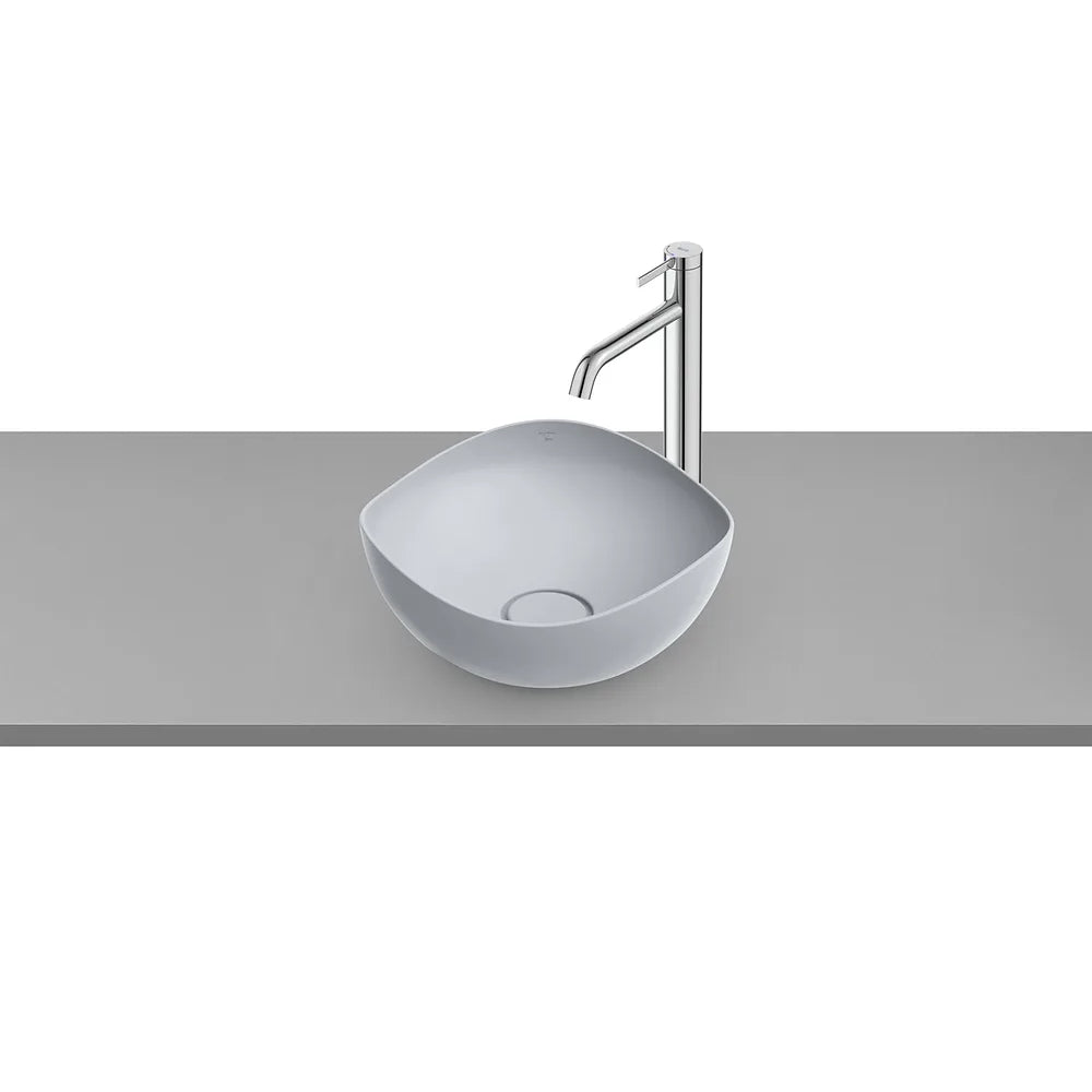 Lavabo de sobre encimera hecho en cerámica con un acabado en color perla Ohtake Roca - Vista 1